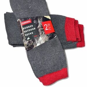 Rugged Outdoor Socks - Charcoal and Crimson